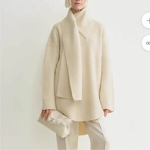 Toteme Cream Ribbed Sweater